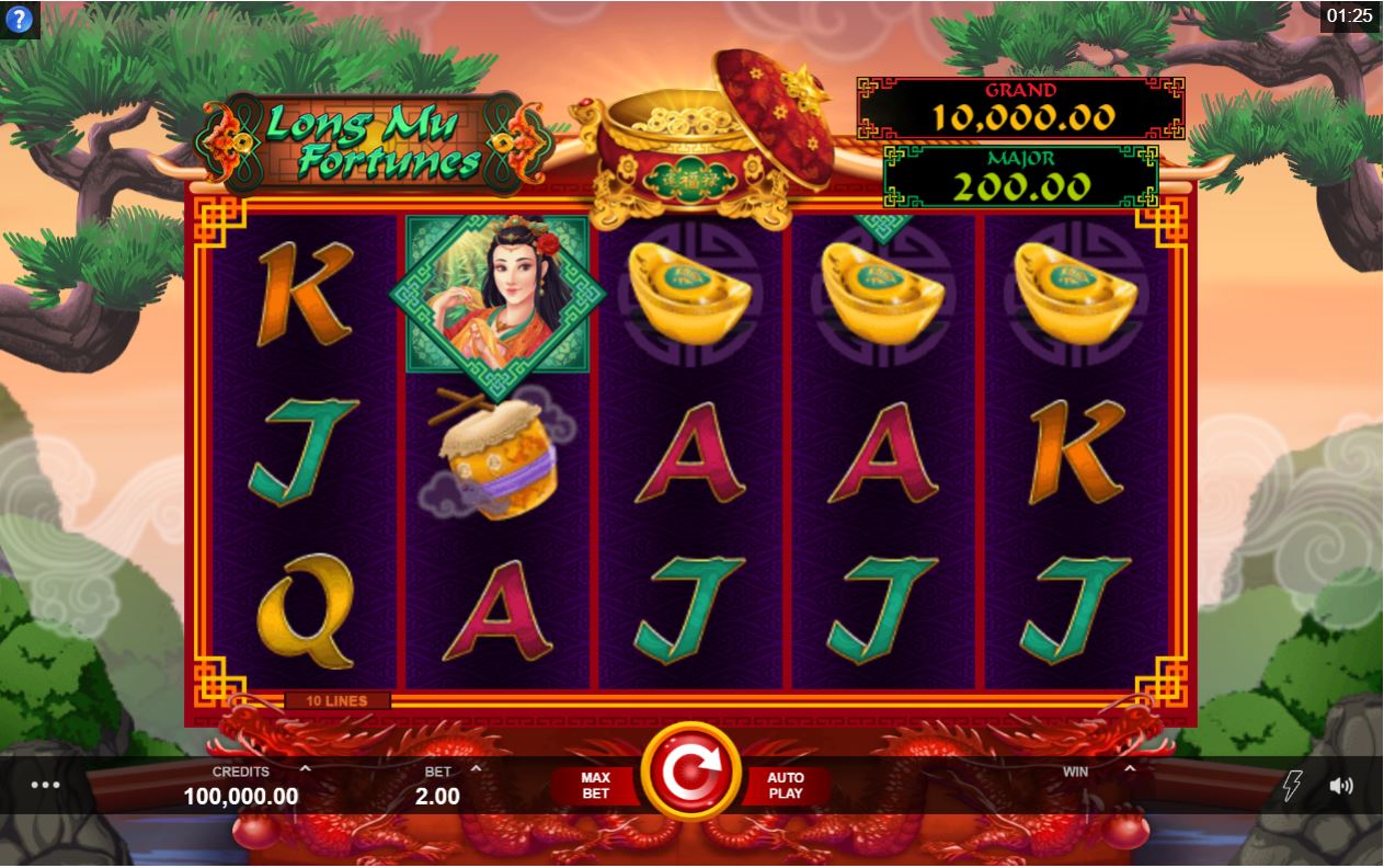 MicroGaming Long Mu Fortunes online asian slot machine casino